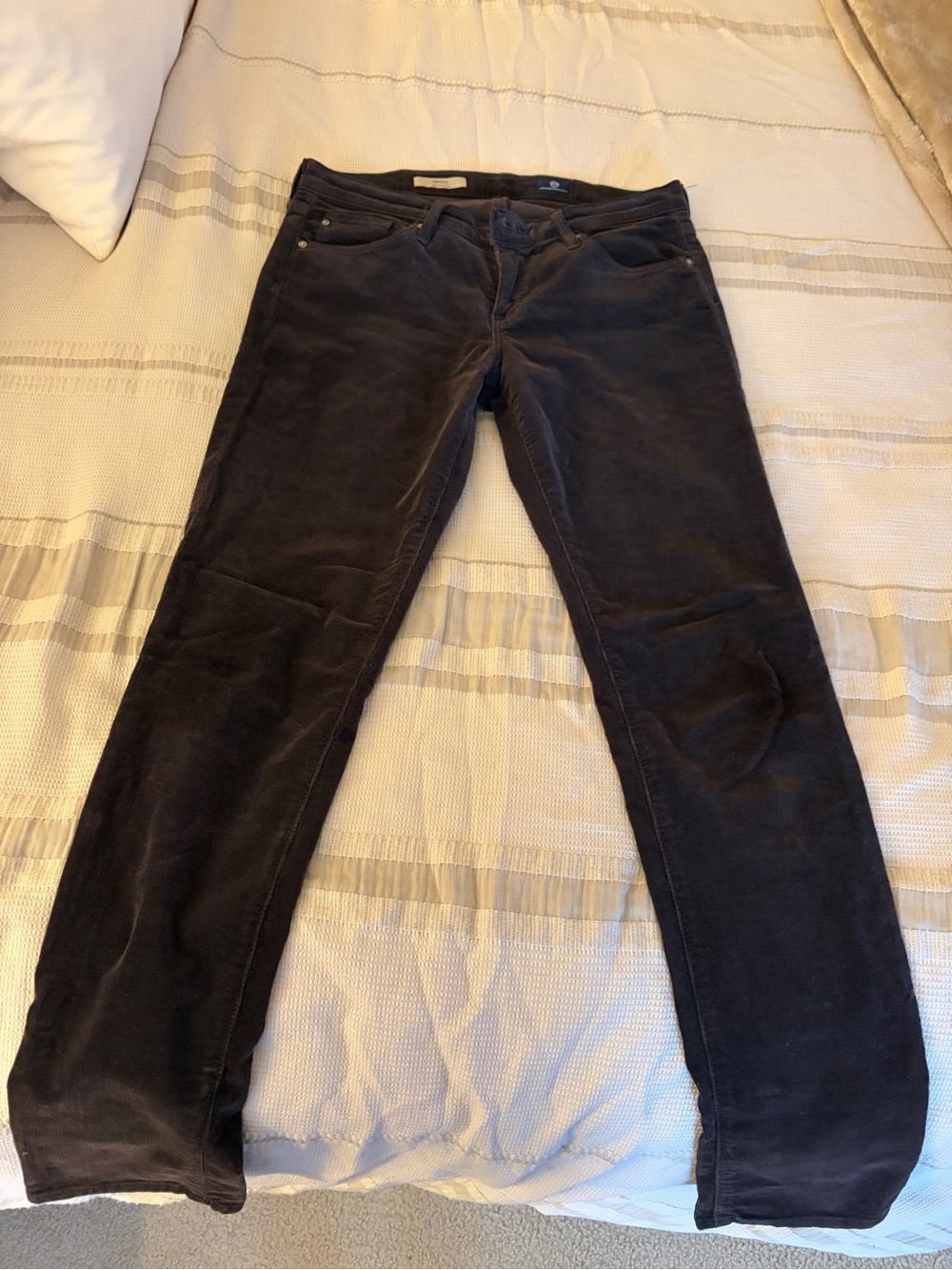 Ag Adriano Goldschmied Women's Stevie Cigarette Leg Jeans in Dark Brown